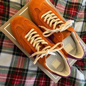 Dolce Vita Orange Multi Suede Sneakers